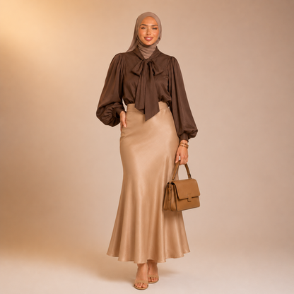 Nisma Satin Strik Blouse