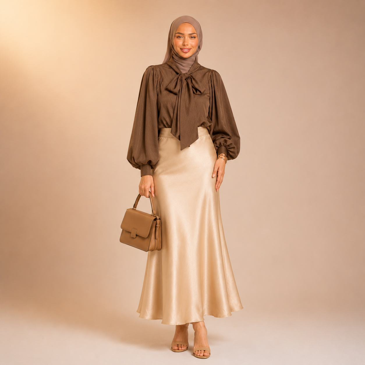 Nisma Satin Strik Blouse