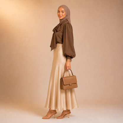 Nisma Satin Strik Blouse