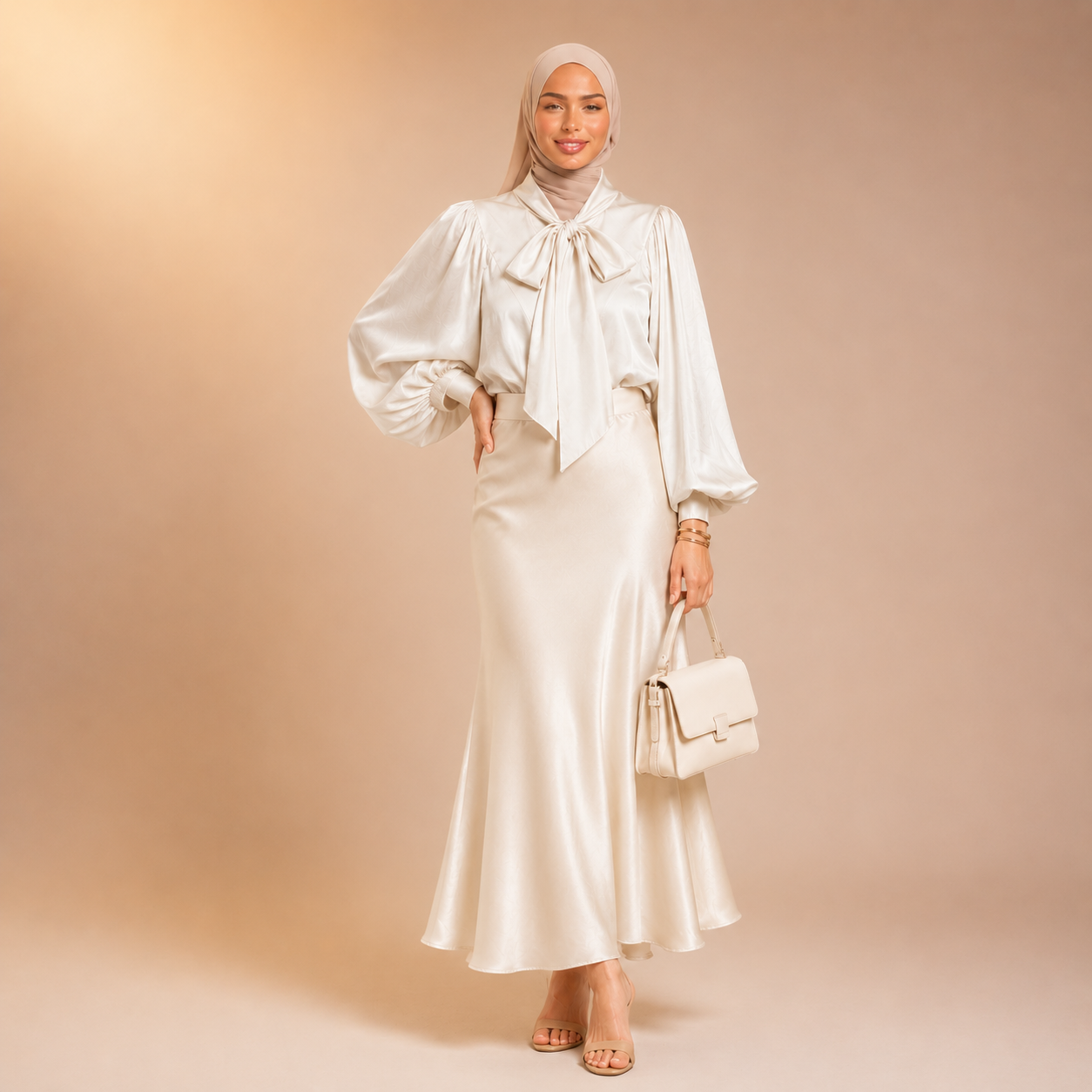 Nisma Satin Strik Blouse