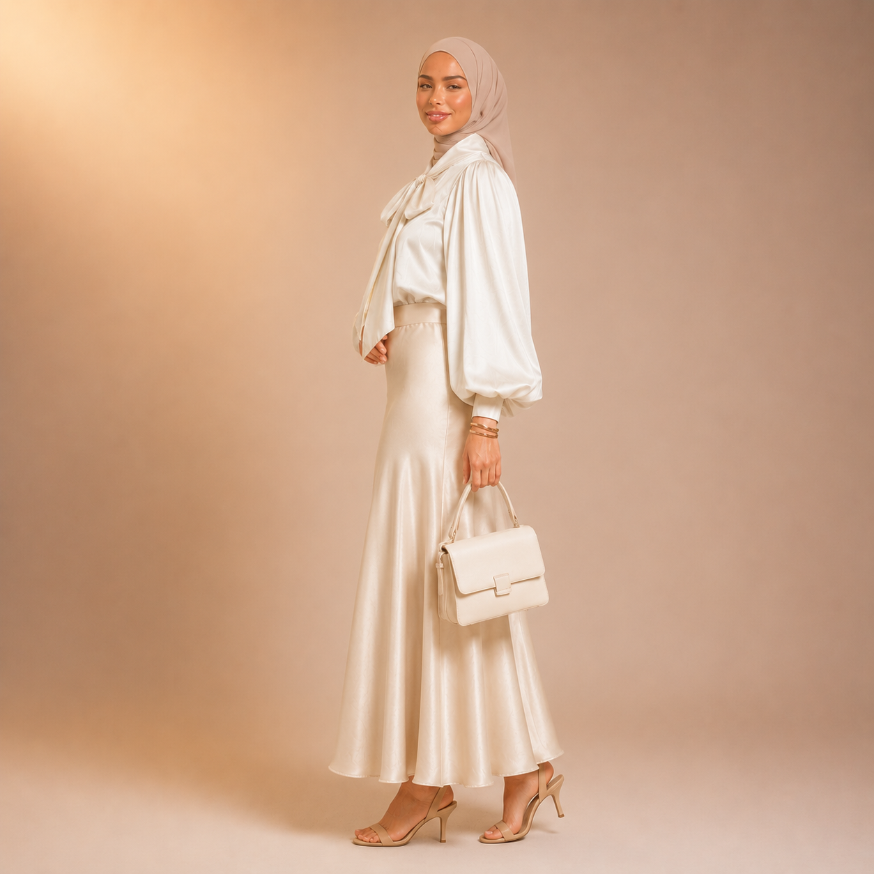 Nisma Satin Strik Blouse
