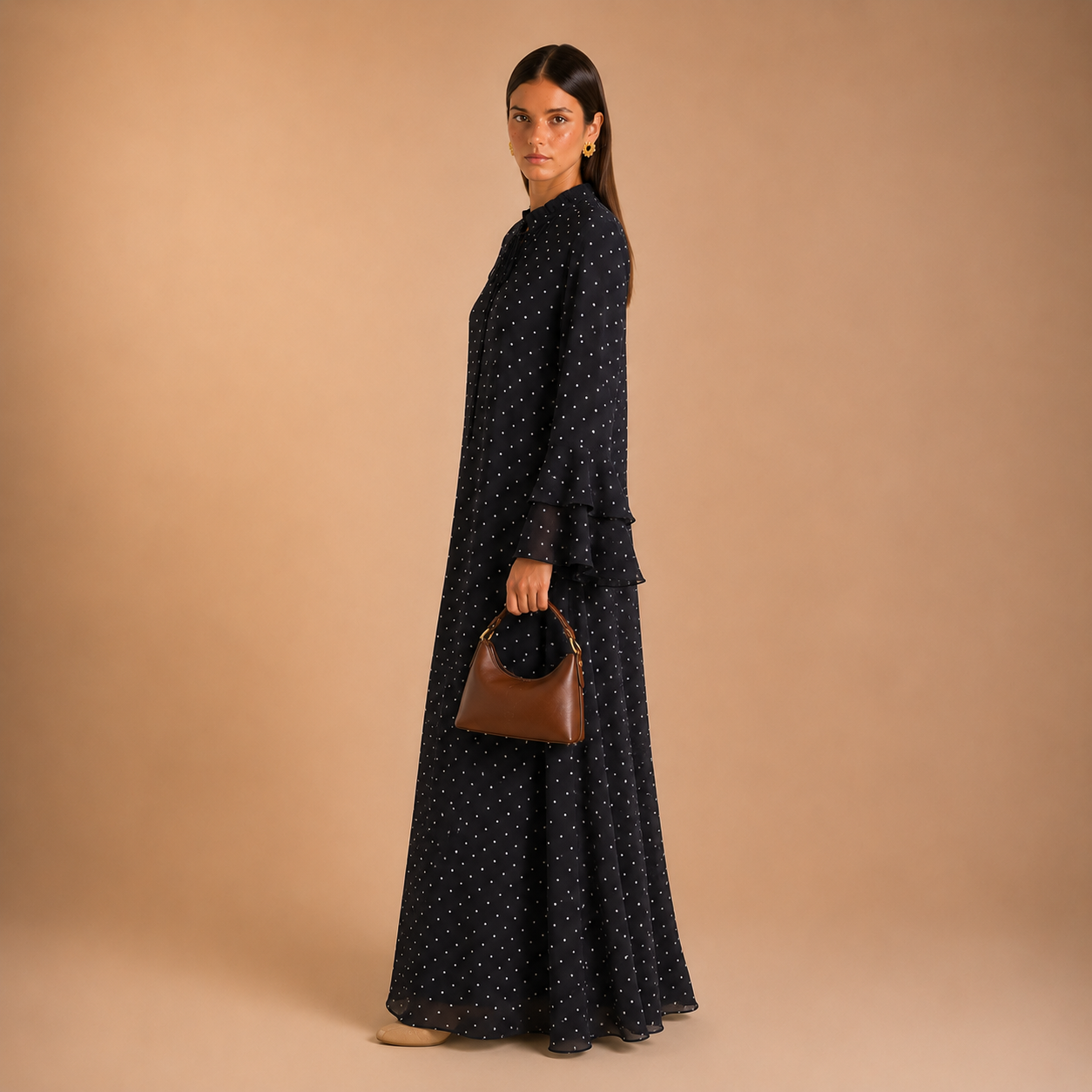 Maram Feather Dot Dress