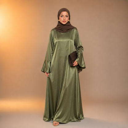 Asiyah Satin Line Abaya