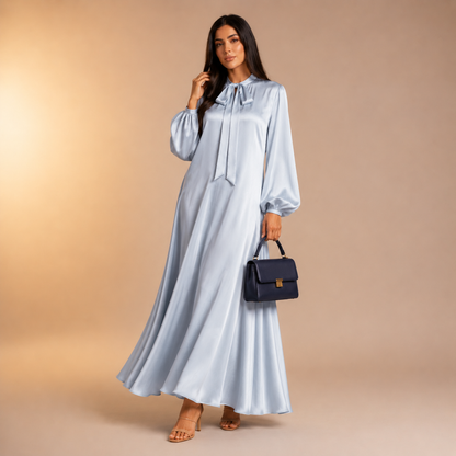 Raniya Satin Dress met strik