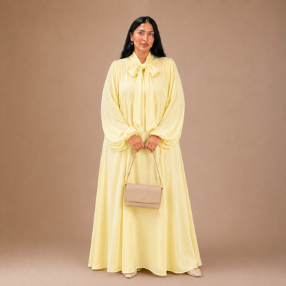 Raniya Luchtige Dress met Strik (Plus Size)