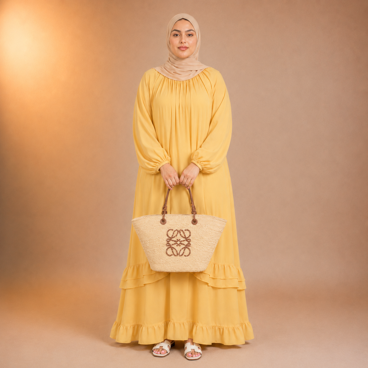 Sahar Soft Cascade Dress (Plus Size)