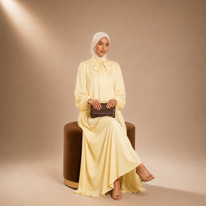 Raniya Luchtige Dress met Strik