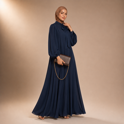 Raniya Luchtige Dress met Strik