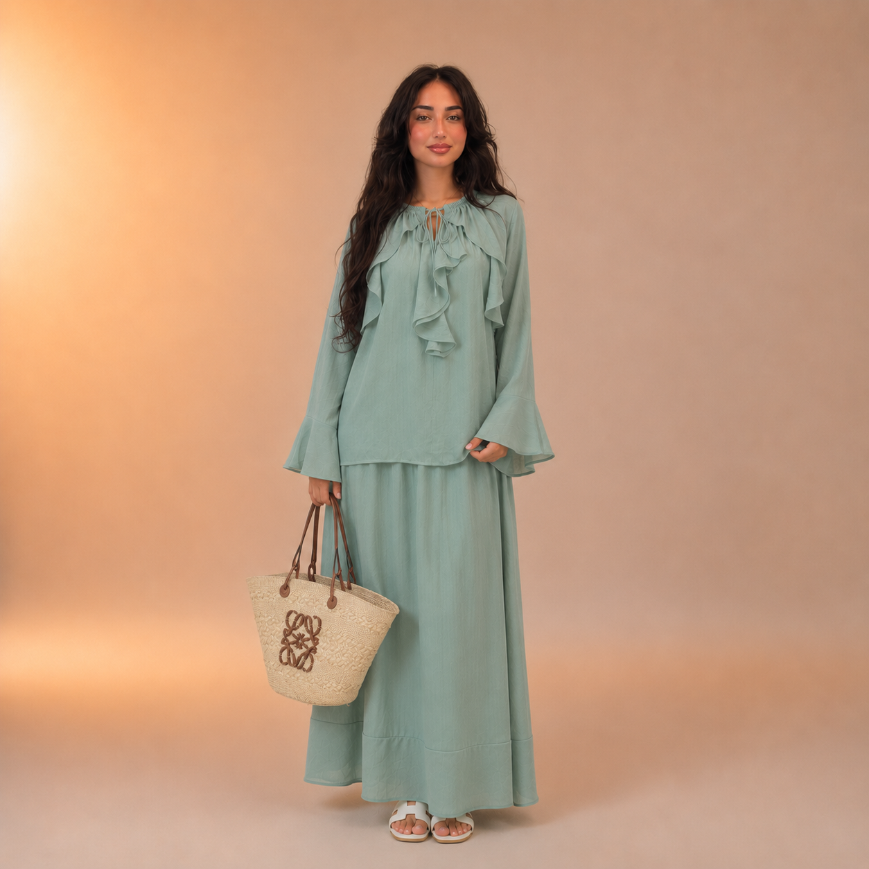 Hind Front Frill Twinset