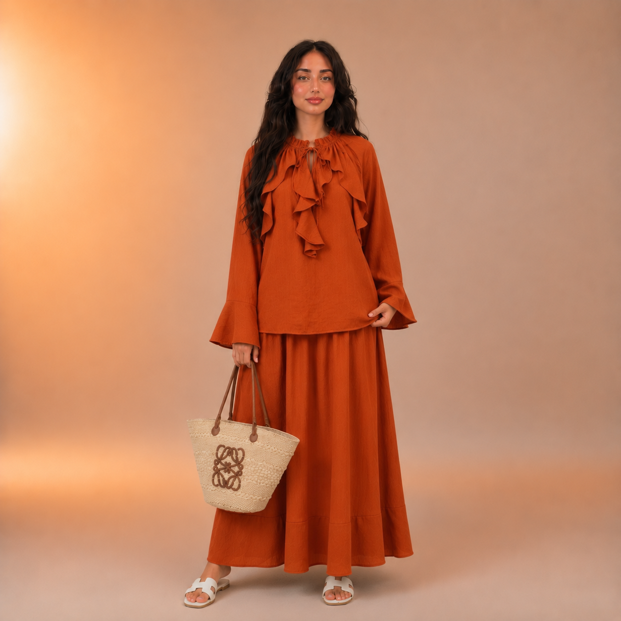Hind Front Frill Twinset