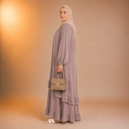 Sahar Soft Cascade Dress (Plus Size)
