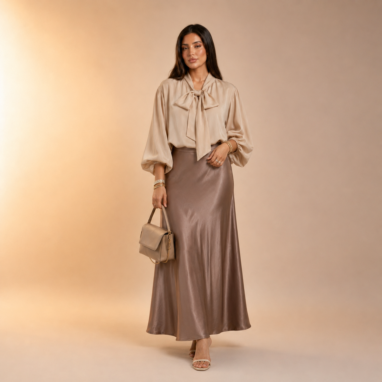 Nisma Satin Strik Blouse