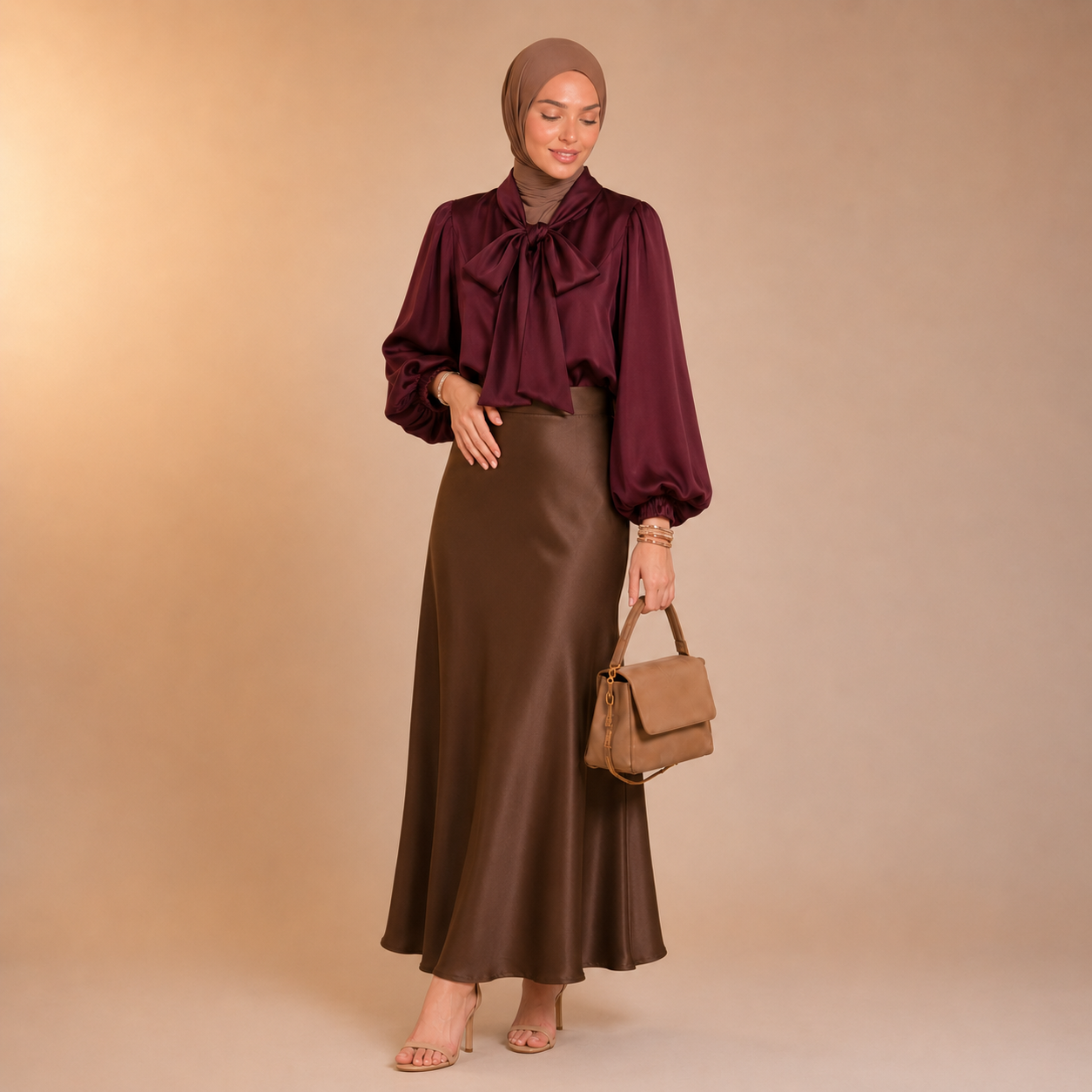 Nisma Satin Strik Blouse
