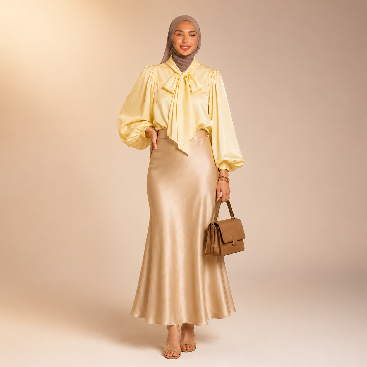 Nisma Satin Strik Blouse