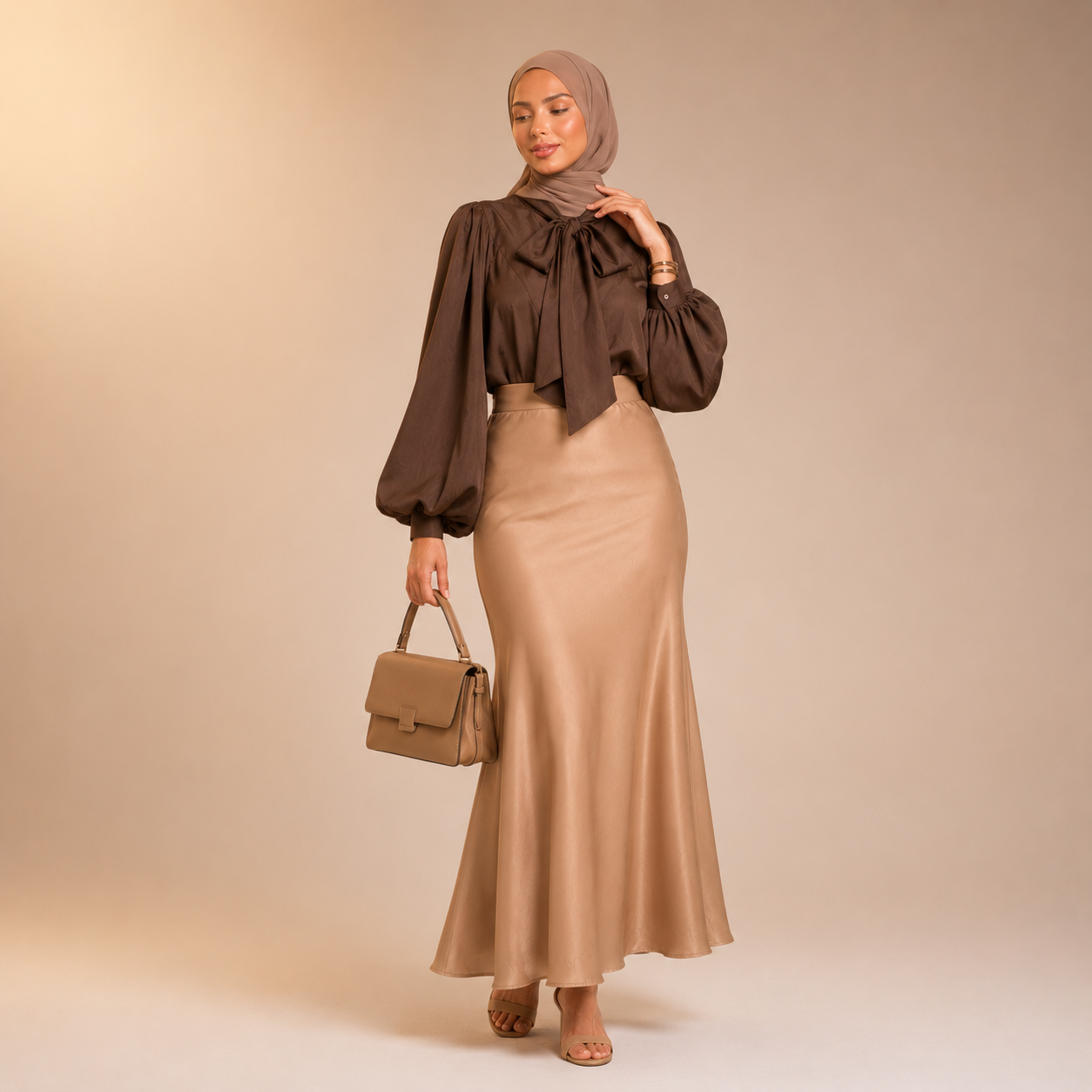 Nisma Satin Strik Blouse