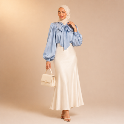 Nisma Satin Strik Blouse