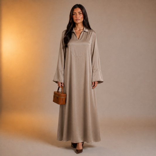 Asiyah Satin Line Abaya