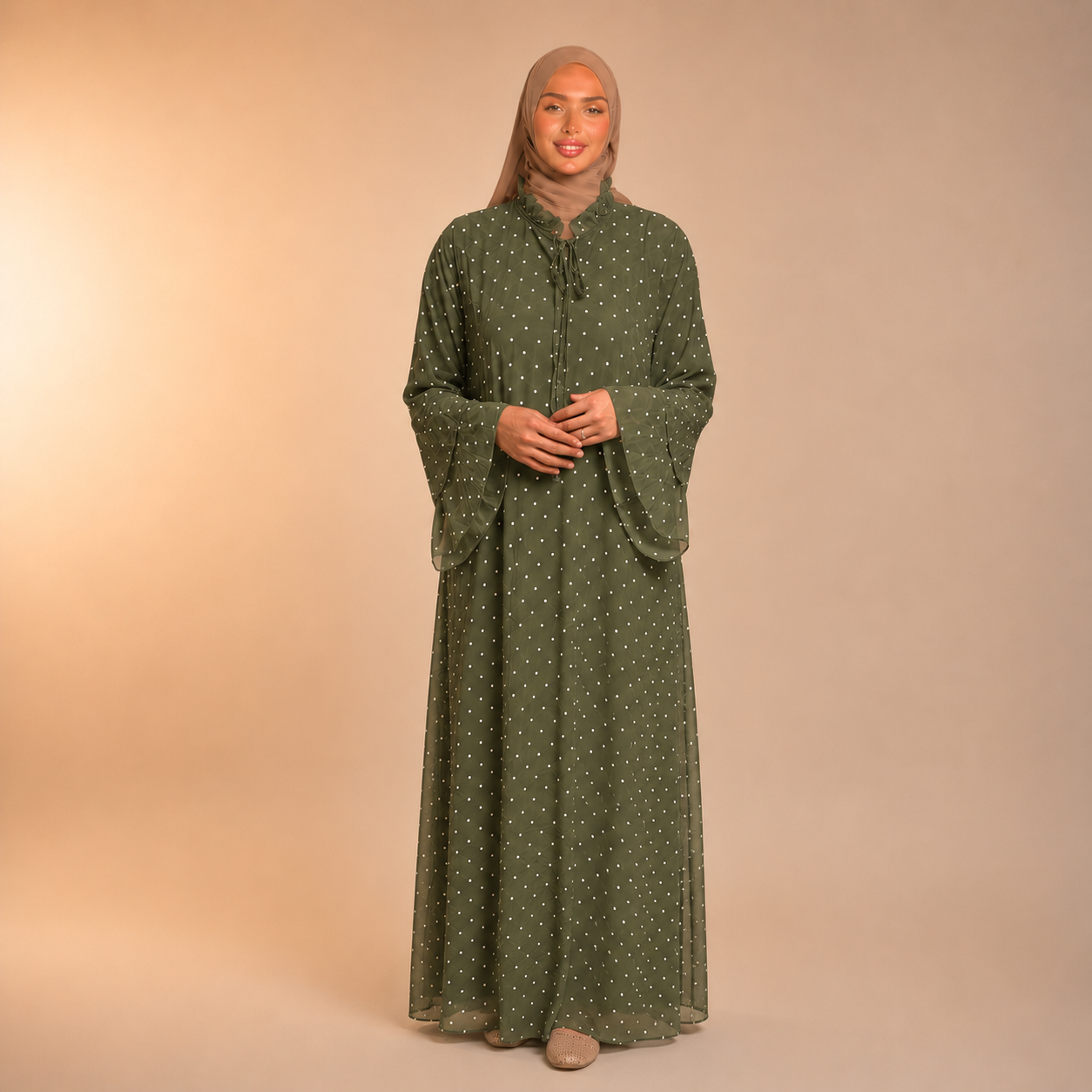 Maram Feather Dot Dress