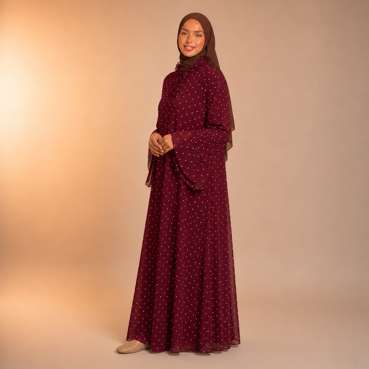 Maram Feather Dot Dress