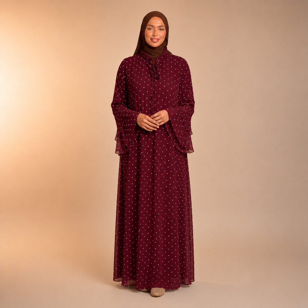 Maram Feather Dot Dress