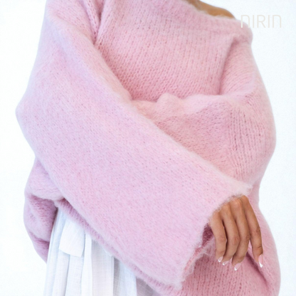 Off-Shoulder Knit Pullover