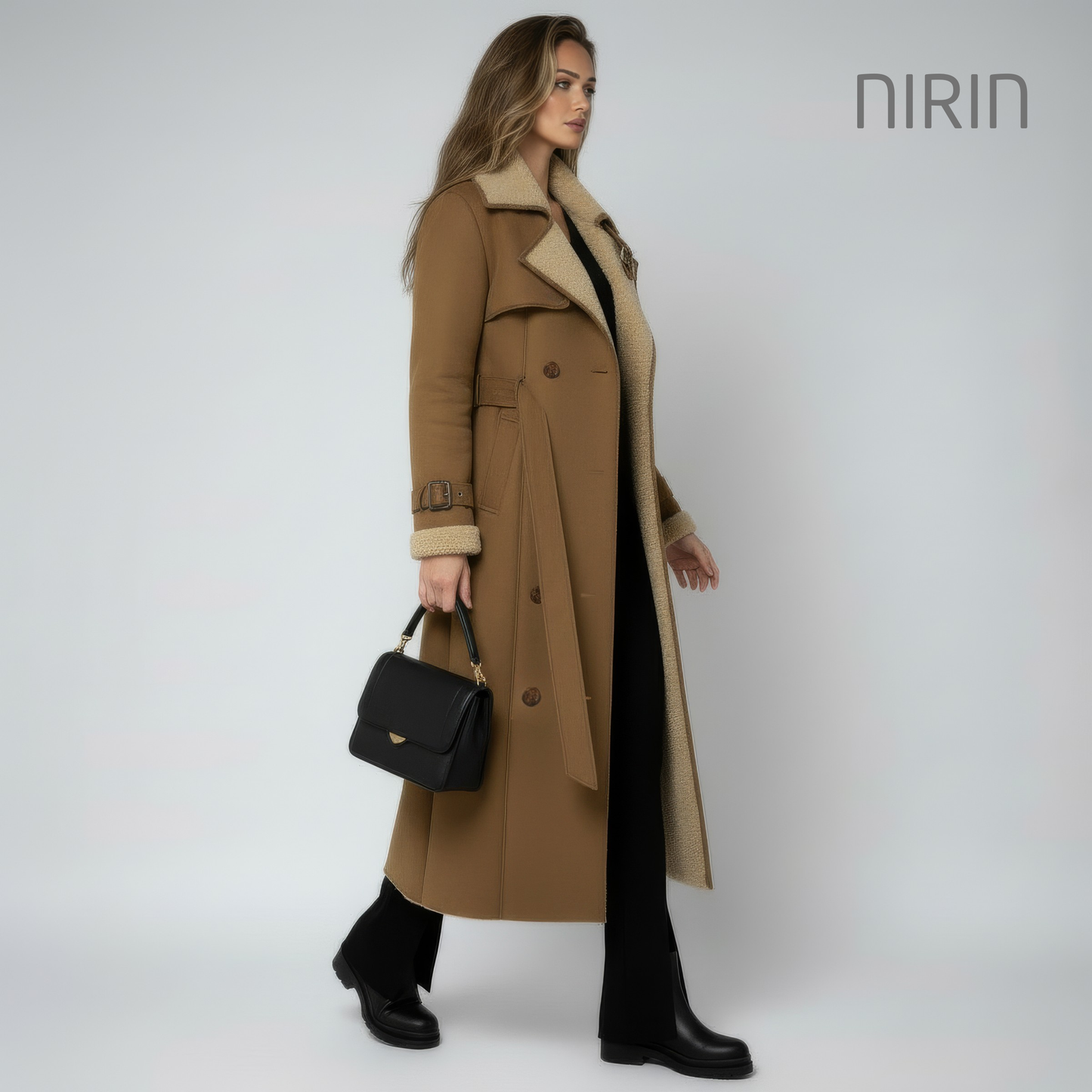 Miss Suède Lange Mantel