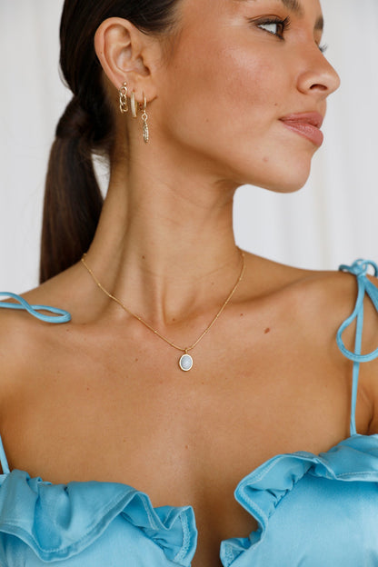 Gouden Saffier Halsketting