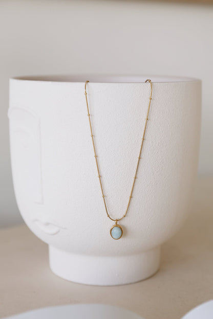 Gouden Saffier Halsketting