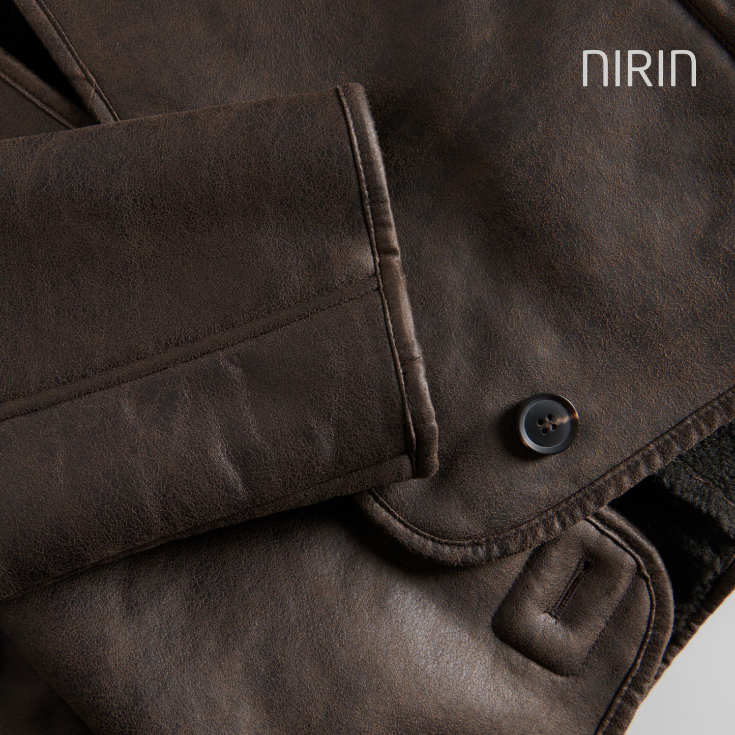 Oversized Leren Look Winterjas