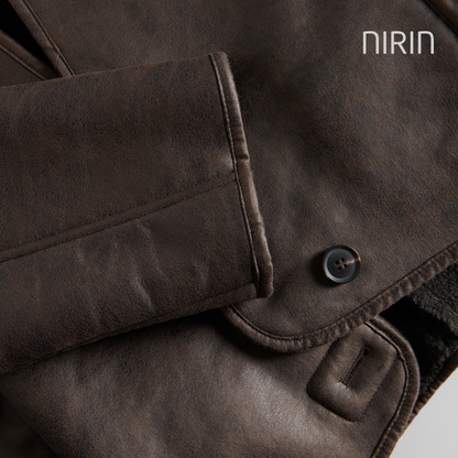 Oversized Leren Look Winterjas