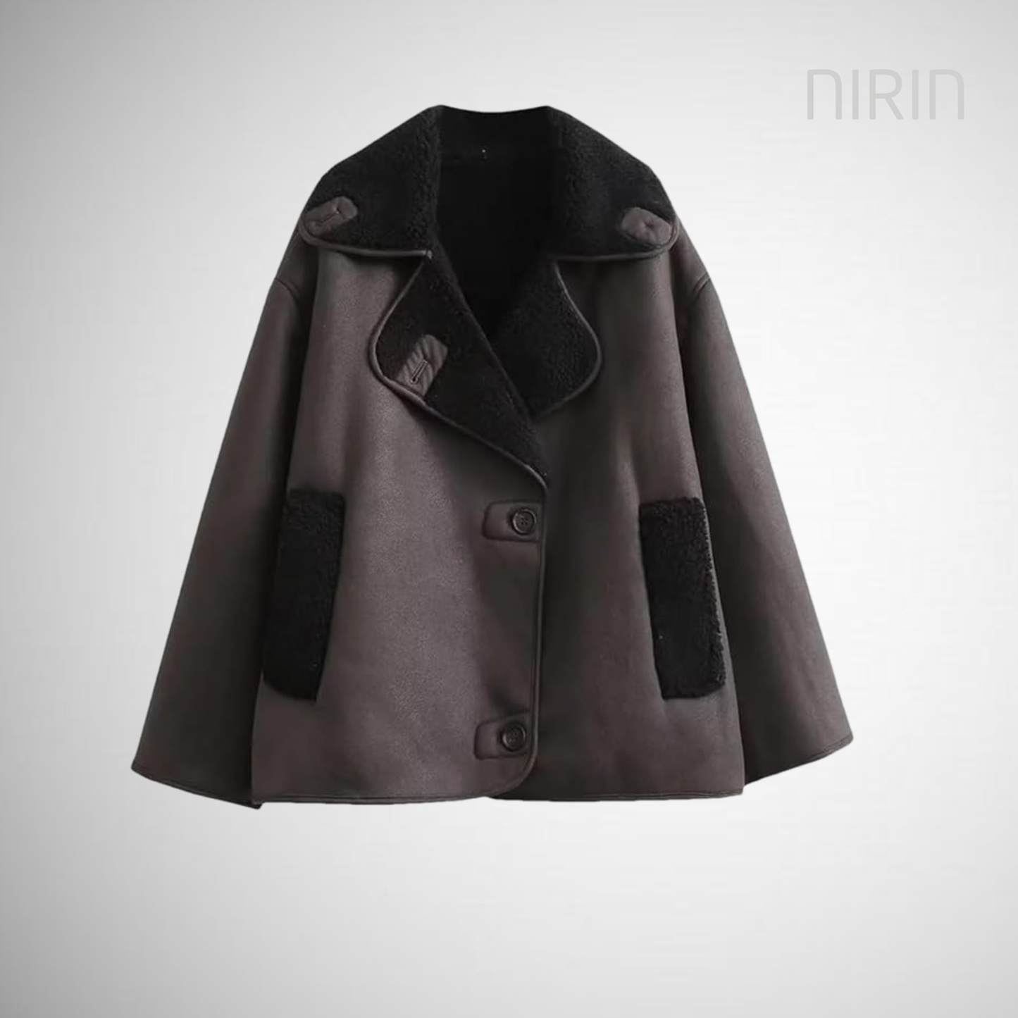 Oversized Leren Look Winterjas