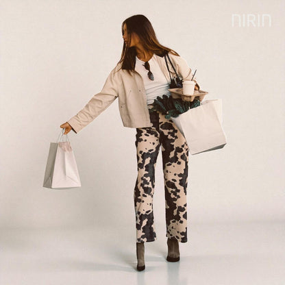 YANA Light Khaki Cropped Jas