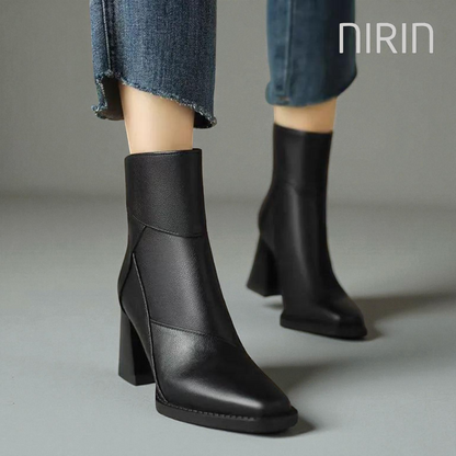 Leren Block Heel Laarzen