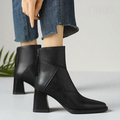 Leren Block Heel Laarzen