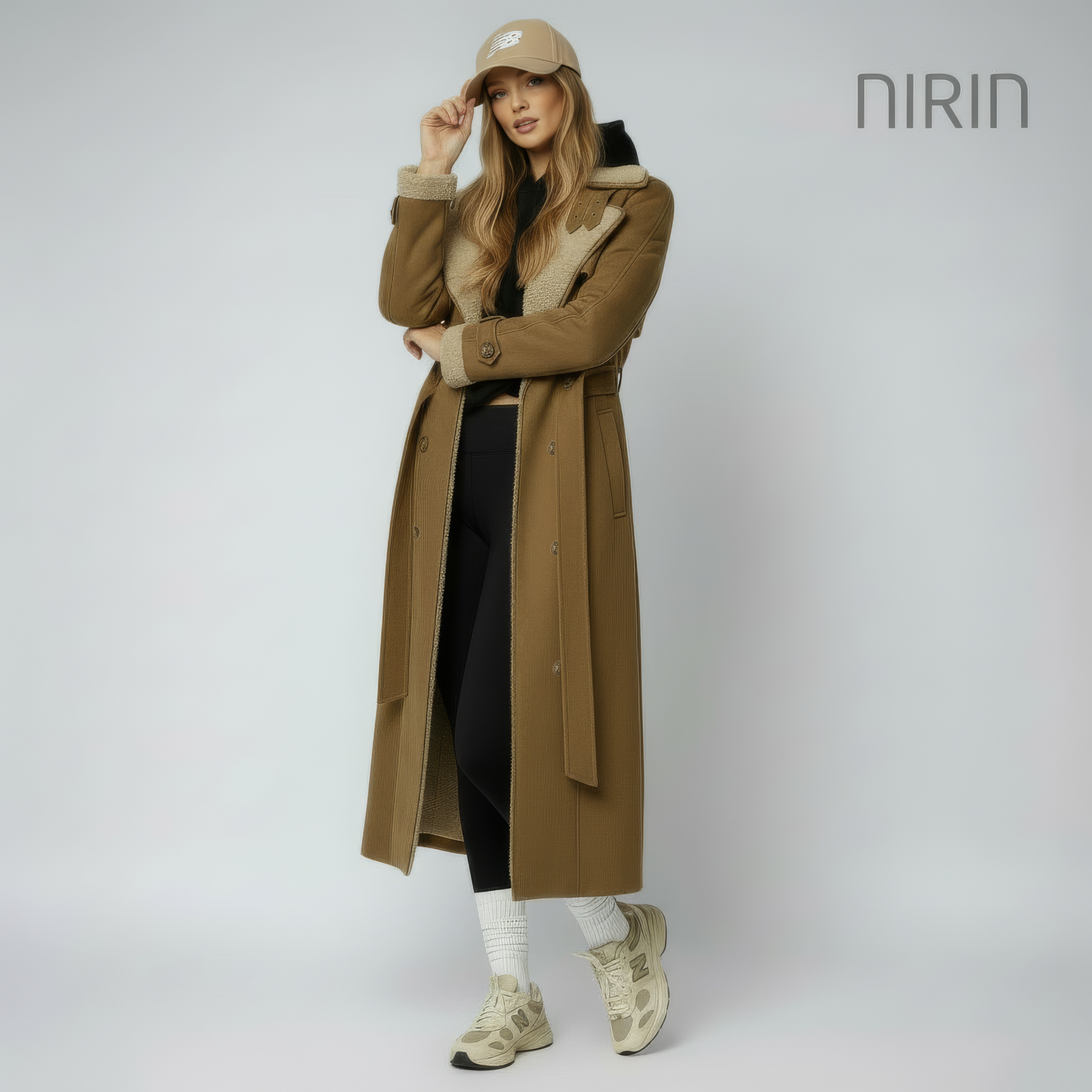 Miss Suède Lange Mantel