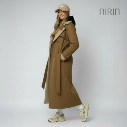 Miss Suède Lange Mantel