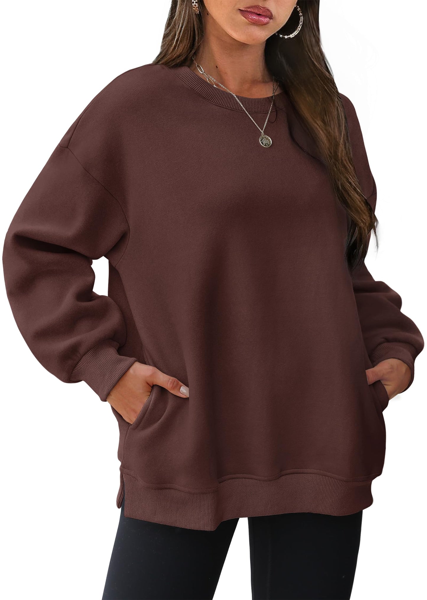 Oversized Crewneck Sweatshirts Met Zakken