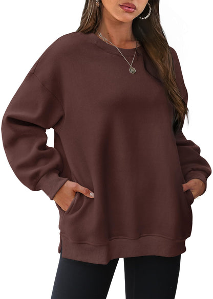 Oversized Crewneck Sweatshirts Met Zakken
