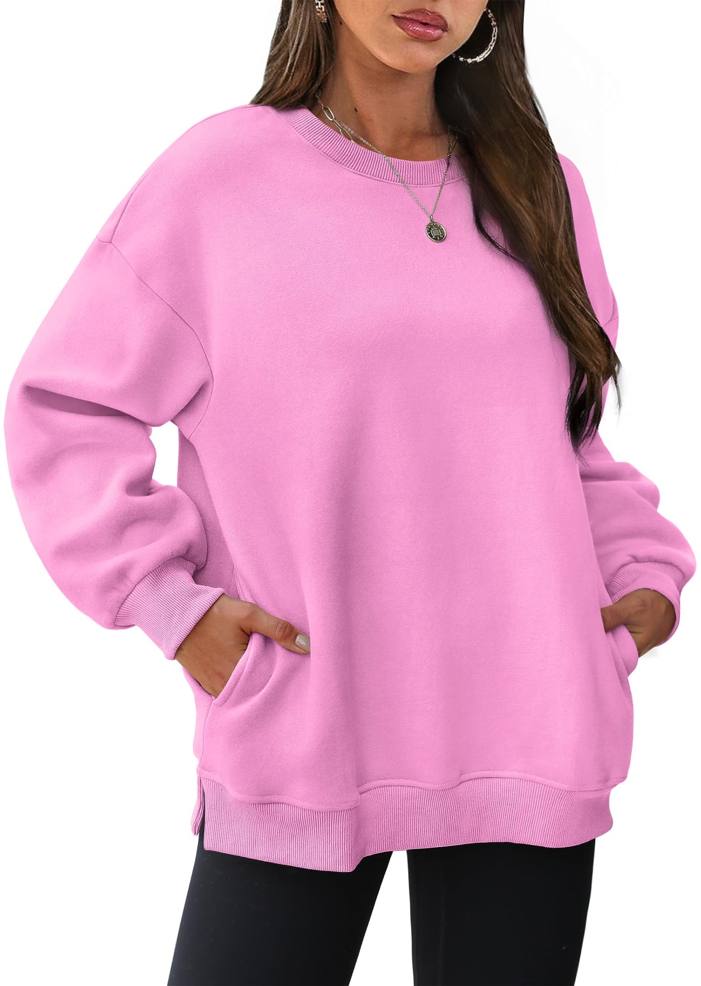 Oversized Crewneck Sweatshirts Met Zakken