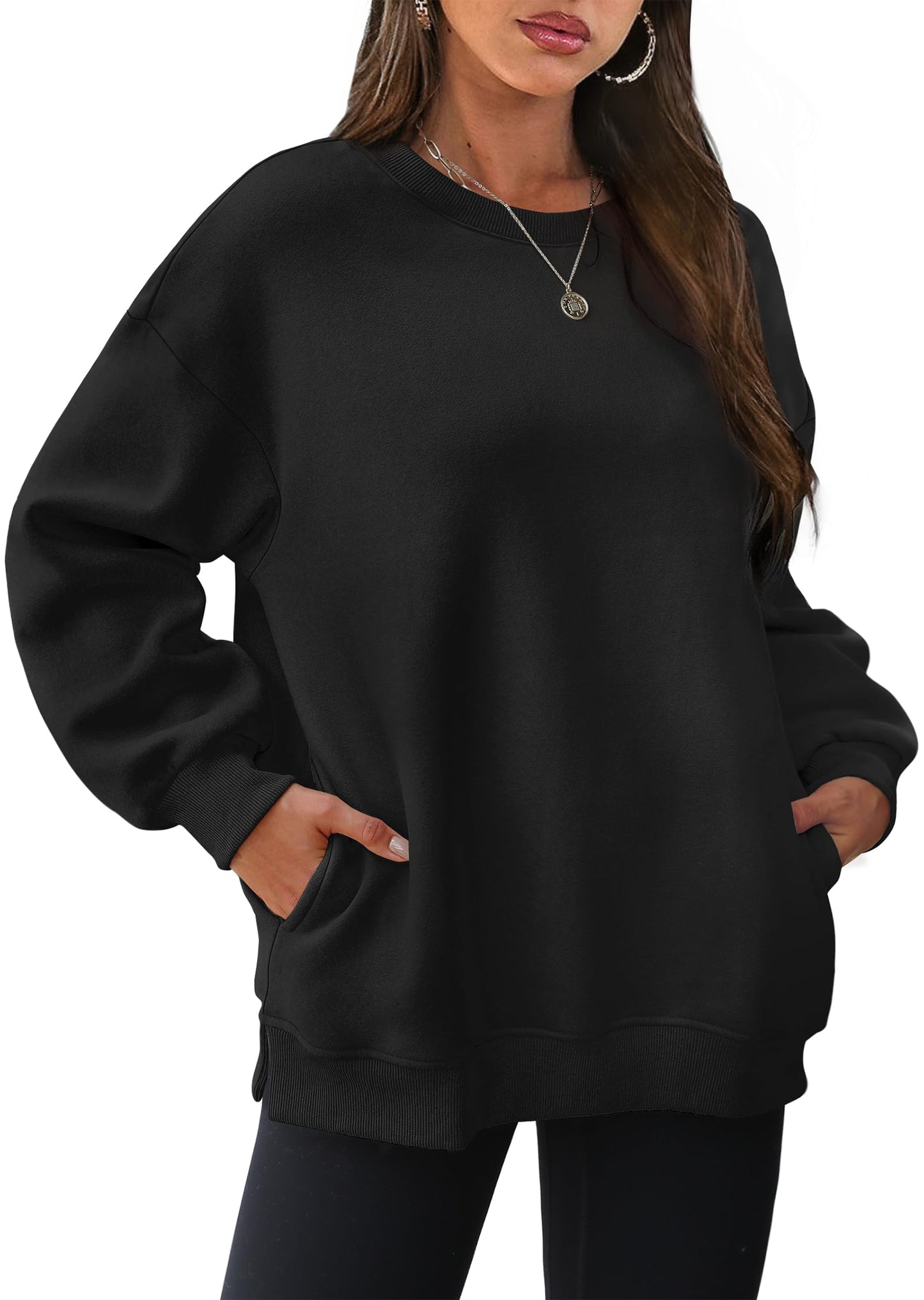 Oversized Crewneck Sweatshirts Met Zakken