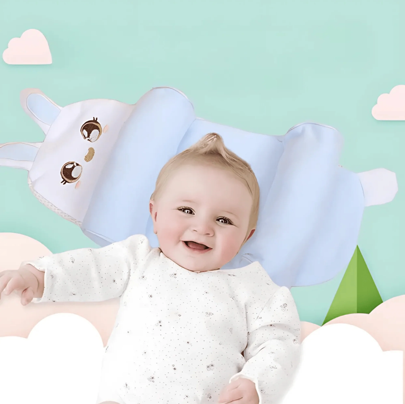 SNUGGY Baby Hoofdkussen 👶💤✨Ergonomisch babyvormend hoofdkussen voor veilig & comfortabel slapen