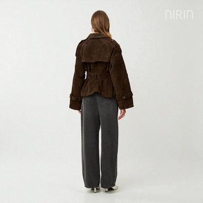 SUZE Cropped Trench Coat