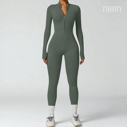 ATHLISSE Zip Jumpsuit – Full Body Long Sleeve