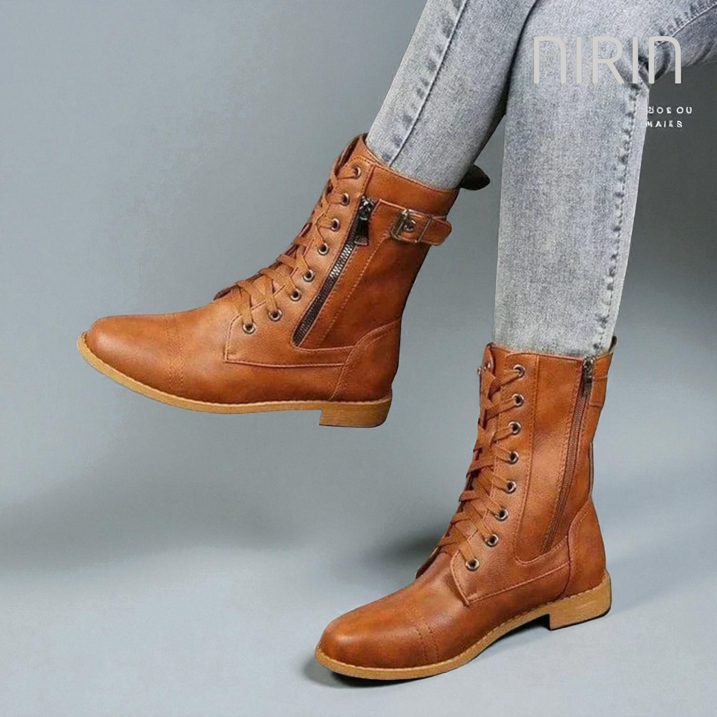 Plateauboots van Leer