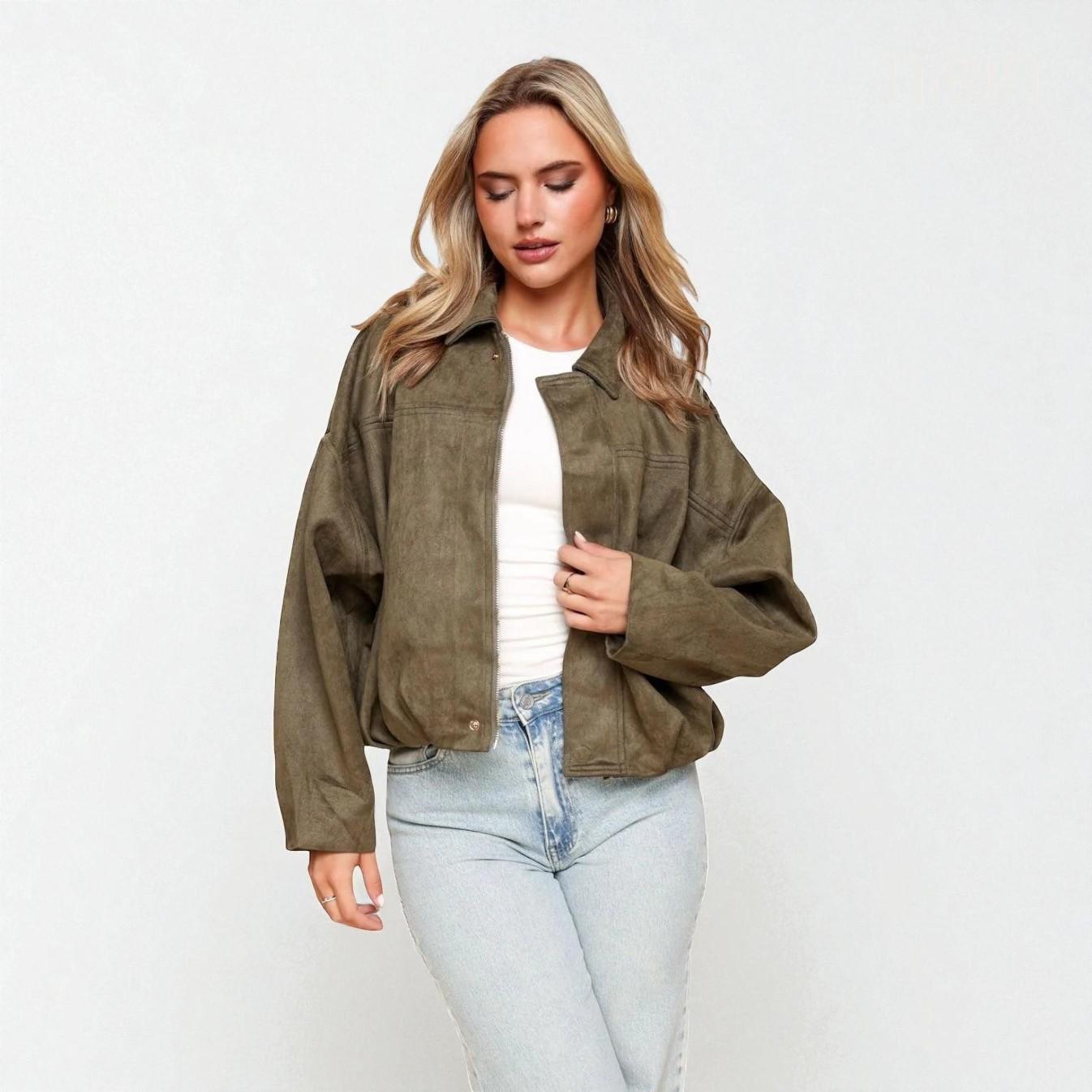 ELVY Oversized Bomber Jacket