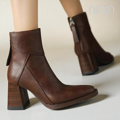 Leren Block Heel Laarzen