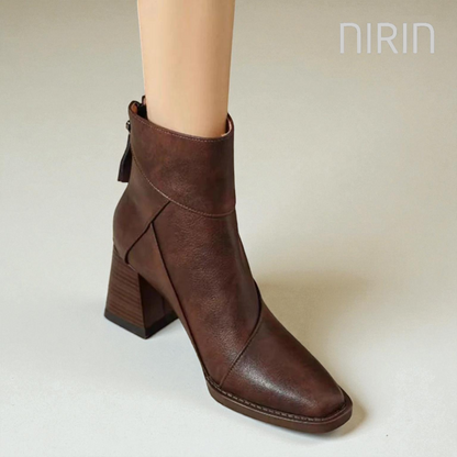 Leren Block Heel Laarzen